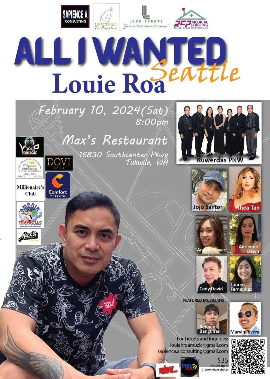 ALL I WANTED Louie Roa in Seattle Concert Poster